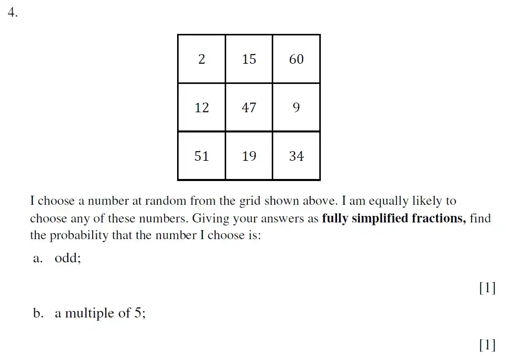 Question 4(a,b) - Eton College King’s - 13 Plus Maths Scholarship A 2022