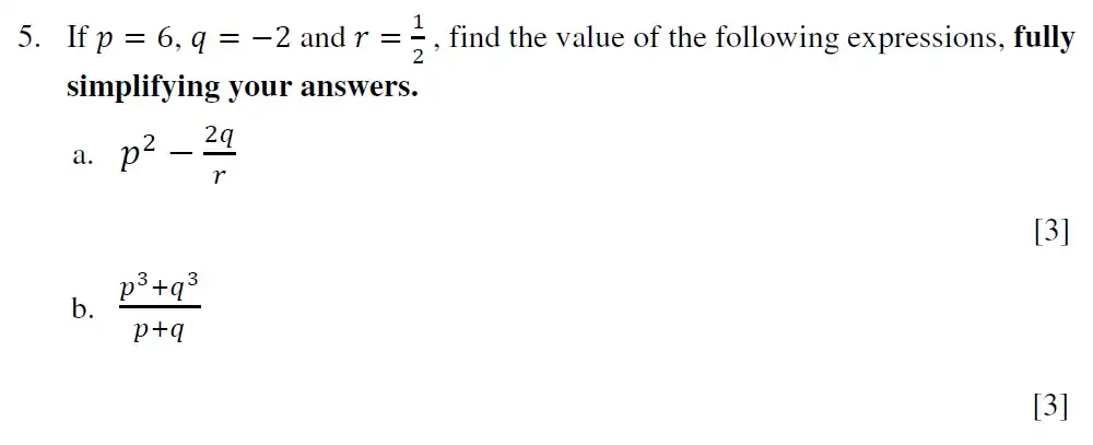 Question 5(a,b) - Eton College King’s - 13 Plus Maths Scholarship A 2022