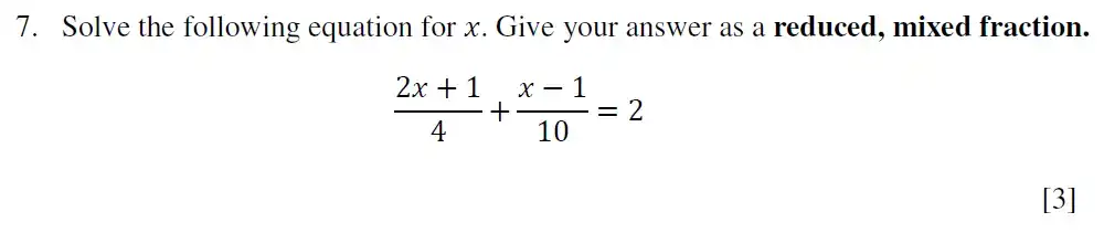 Question 7 - Eton College King’s - 13 Plus Maths Scholarship A 2022
