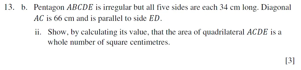 Question 13(b.2) - Eton College King’s - 13 Plus Maths Scholarship A 2022