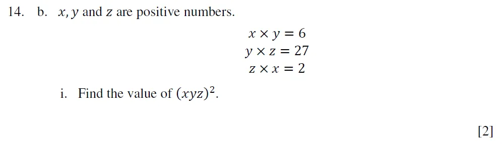 Question 14(b.1) - Eton College King’s - 13 Plus Maths Scholarship A 2022