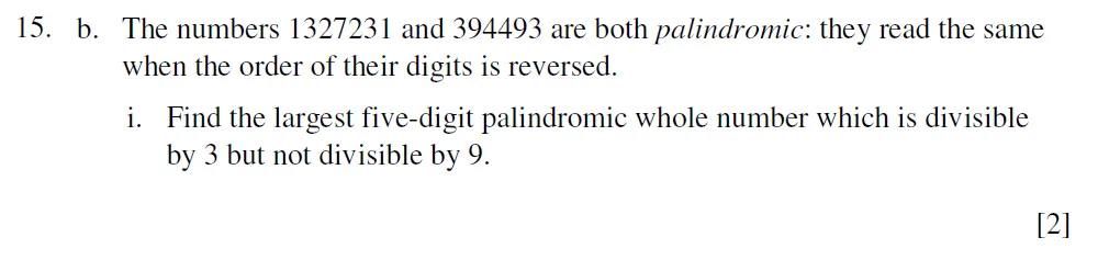 Question 15(b.1) - Eton College King’s - 13 Plus Maths Scholarship A 2022