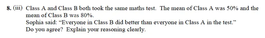 Question 8(iii) - Forest School – 13 Plus Maths Sample Paper 1 2023
