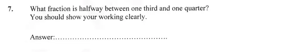 Question 7 - Forest School – 13 Plus Maths Sample Paper 2 2023