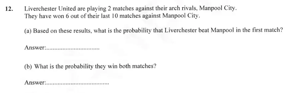 Question 12(12(a),12(b)) - Forest School – 13 Plus Maths Sample Paper 2 2023