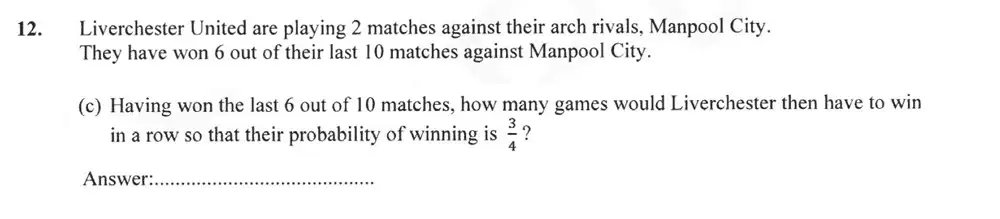 Question 12(12(c)) - Forest School – 13 Plus Maths Sample Paper 2 2023