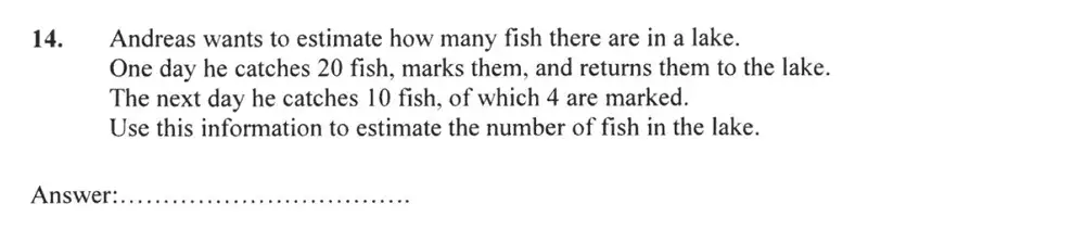 Question 14 - Forest School – 13 Plus Maths Sample Paper 2 2023