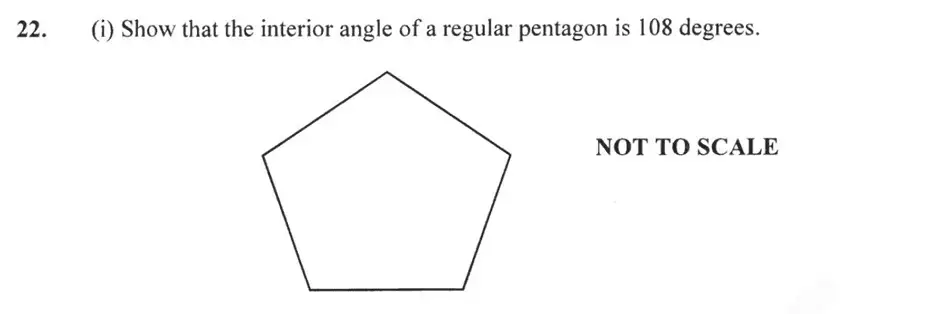 Question 22(i) - Forest School – 13 Plus Maths Sample Paper 2 2023