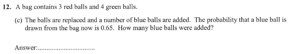 Question 12(c) - Forest School - 13 Plus Sample Maths Sample Paper 2023
