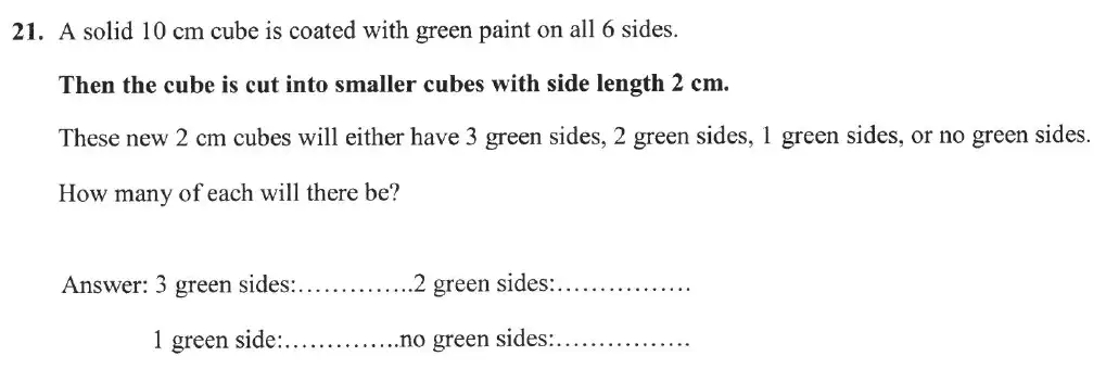 Question 21 - Forest School - 13 Plus Sample Maths Sample Paper 2023