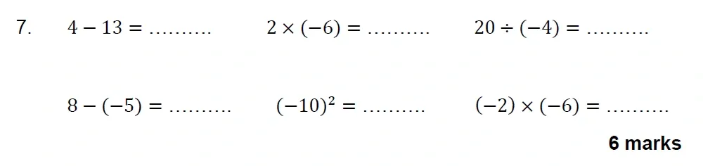 Question 07 - The Grammar School at Leeds Year 9 Entrance Maths Sample Paper 2026