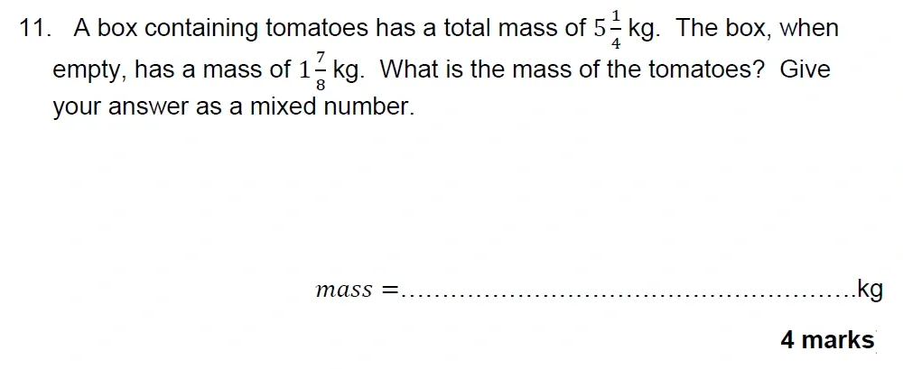 Question 11 - The Grammar School at Leeds Year 9 Entrance Maths Sample Paper