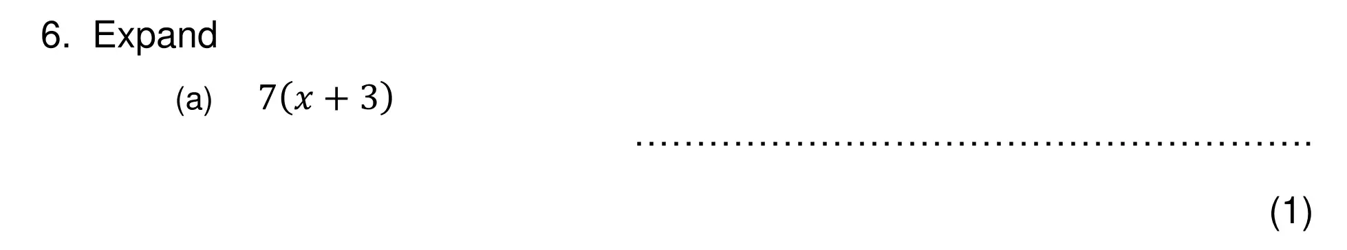 Question 6(a) - The Grammar School at Leeds Year 9 Entrance Maths Sample Paper 2026