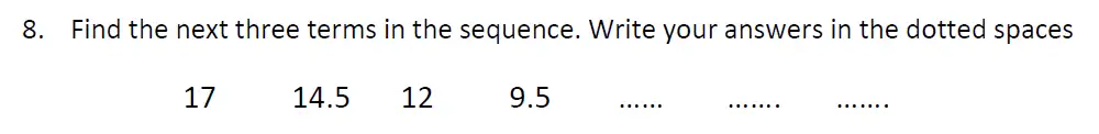 Question 8 - Haberdashers’ Aske’s Boys’ School – 13 Plus Maths Entrance Exam 2014