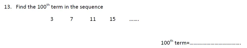 Question 13 - Haberdashers’ Aske’s Boys’ School – 13 Plus Maths Entrance Exam 2014