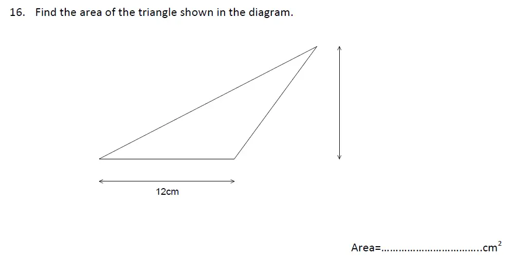 Question 16 - Haberdashers’ Aske’s Boys’ School – 13 Plus Maths Entrance Exam 2014