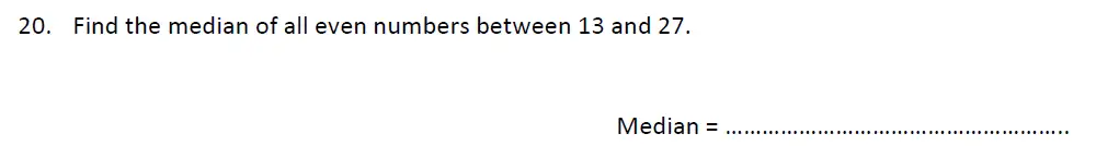 Question 20 - Haberdashers’ Aske’s Boys’ School – 13 Plus Maths Entrance Exam 2014