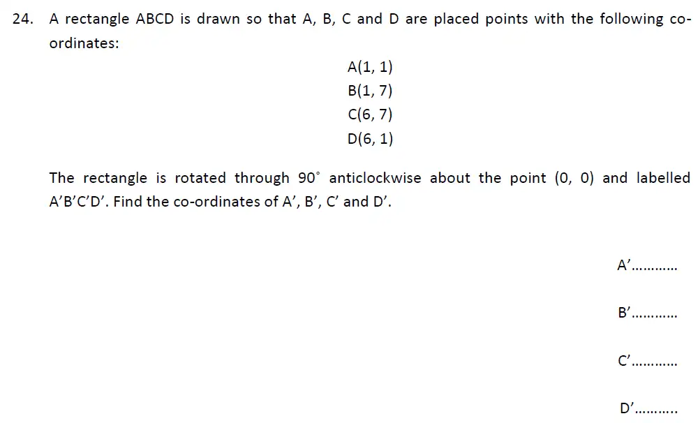 Question 24(24(a),24(b),24(c),24(d)) - Haberdashers’ Aske’s Boys’ School – 13 Plus Maths Entrance Exam 2014