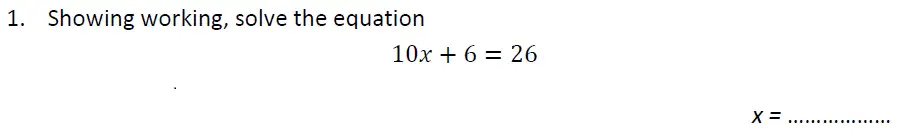 Question 1 - Haberdashers’ Aske’s Boys’ School – 13 Plus Maths Entrance Exam Paper 1 – 2012