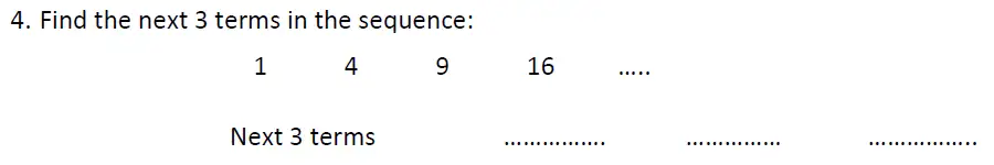 Question 4 - Haberdashers’ Aske’s Boys’ School – 13 Plus Maths Entrance Exam Paper 1 – 2012