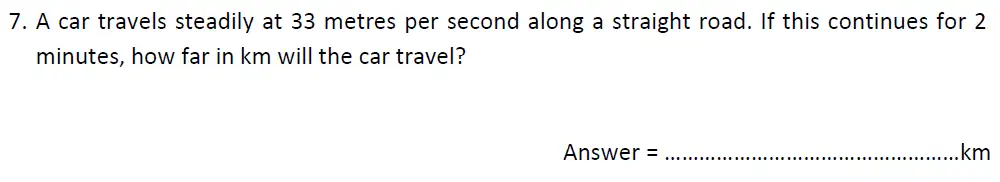 Question 7 - Haberdashers’ Aske’s Boys’ School – 13 Plus Maths Entrance Exam Paper 1 – 2012