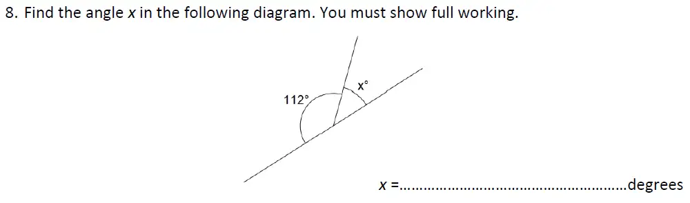 Question 8 - Haberdashers’ Aske’s Boys’ School – 13 Plus Maths Entrance Exam Paper 1 – 2012