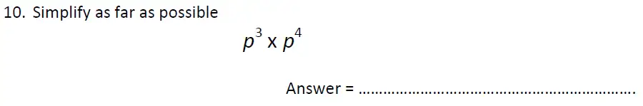 Question 10 - Haberdashers’ Aske’s Boys’ School – 13 Plus Maths Entrance Exam Paper 1 – 2012