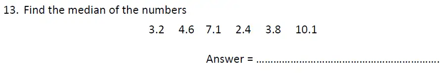 Question 13 - Haberdashers’ Aske’s Boys’ School – 13 Plus Maths Entrance Exam Paper 1 – 2012