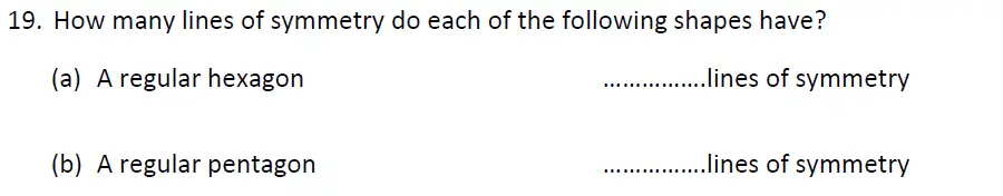 Question 19(19(a),19(b)) - Haberdashers’ Aske’s Boys’ School – 13 Plus Maths Entrance Exam Paper 1 – 2012