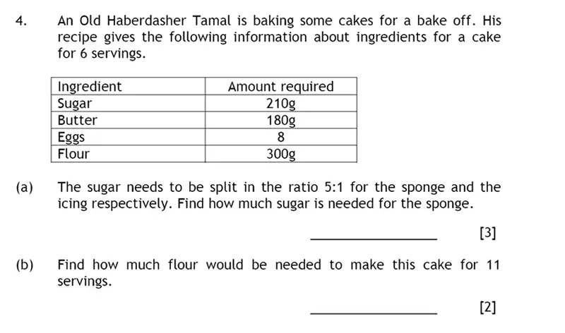 Question 4(a,b) - Haberdashers’ Aske’s Boys’ School (HABS) – 13 Plus Maths 2016