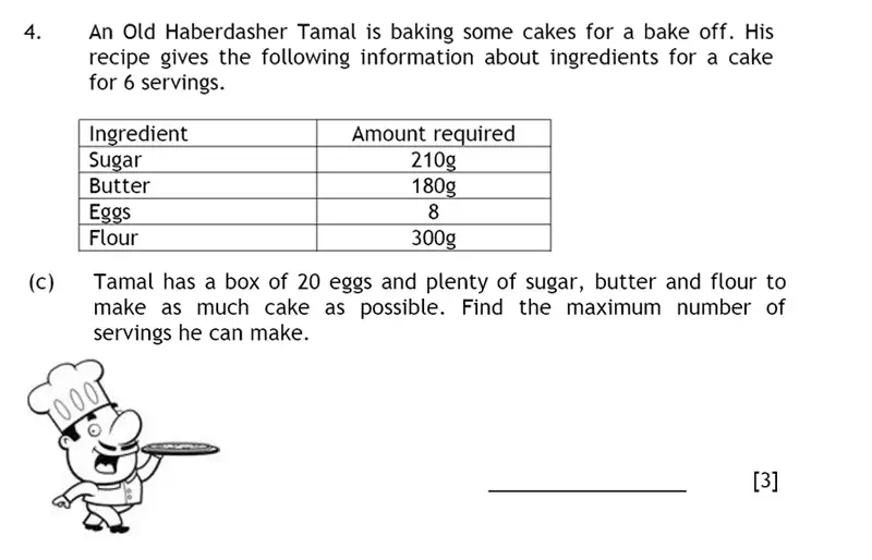 Question 4(c) - Haberdashers’ Aske’s Boys’ School (HABS) – 13 Plus Maths 2016