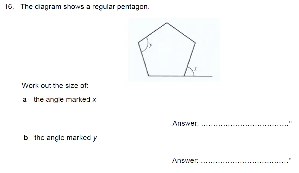 Question 16(16(a),16(b)) - Kent College - 13 Plus Maths Sample Paper 2 2023