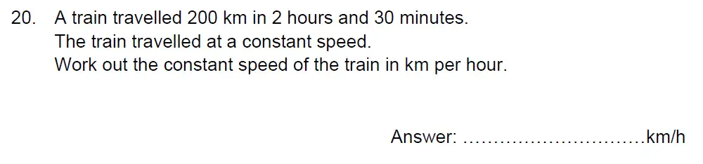 Question 20 - Kent College - 13 Plus Maths Sample Paper 2 2023