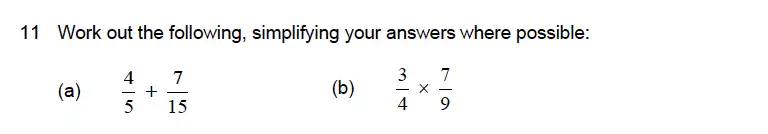 Question 11(11(a),11(b)) - Kent College – 13 Plus Maths Sample Paper 2023