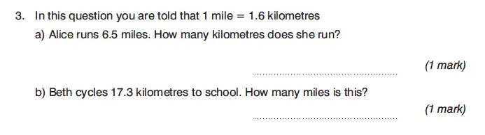 Question 3(a,b) - King’s College Junior School – 13 Plus Maths Calculator Paper 1 2023