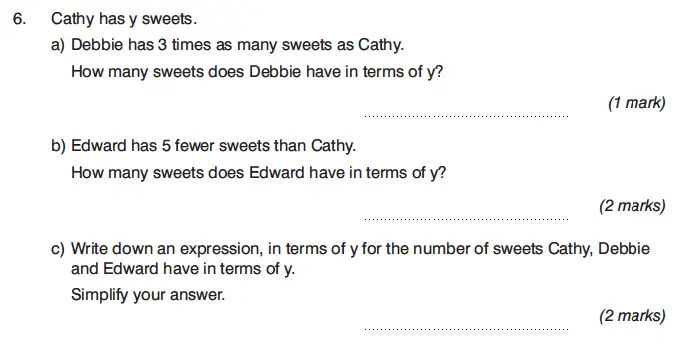 Question 6(a,b,c) - King’s College Junior School – 13 Plus Maths Calculator Paper 1 2023