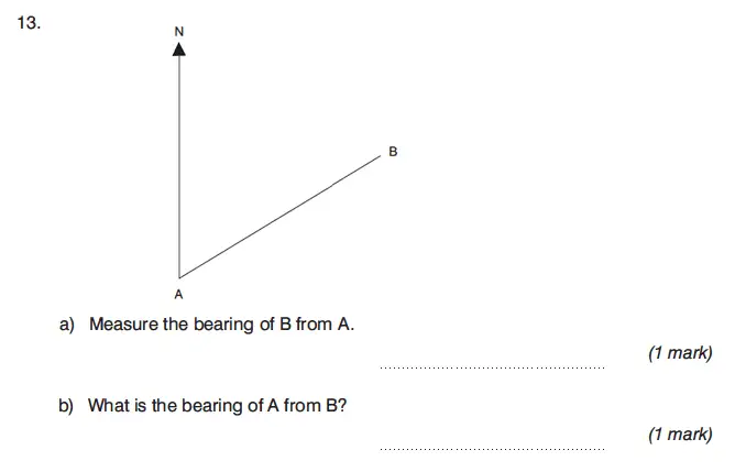 Question 13(13(a),13(b)) - King’s College Junior School – 13 Plus Maths Calculator Paper 1 2023
