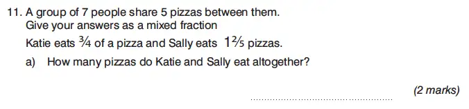 Question 11(a) - King’s College Junior School – 13 Plus Maths Non-Calculator Paper 2 2023