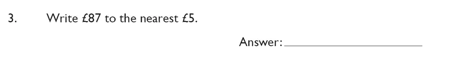 Question 3 - King’s College School – Mathematics Section A 11+ & Pre-test Specimen paper for 2020