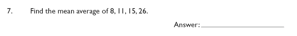 Question 7 - King’s College School – Mathematics Section A 11+ & Pre-test Specimen paper for 2020