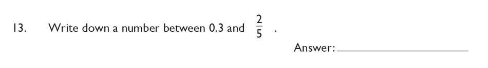 Question 13 - King’s College School – Mathematics Section A 11+ & Pre-test Specimen paper for 2020