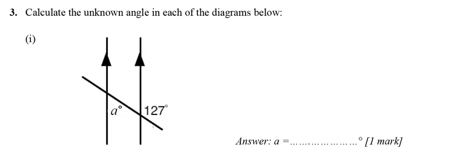 Question 3(i) - Merchant Taylors’ School – 13 Plus Maths Entrance Exam 2017