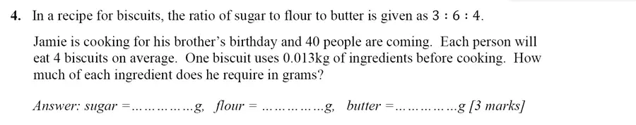 Question 4 - Merchant Taylors’ School – 13 Plus Maths Entrance Exam 2017