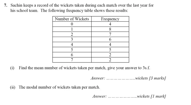 Question 7(i,7(ii)) - Merchant Taylors’ School – 13 Plus Maths Entrance Exam 2017