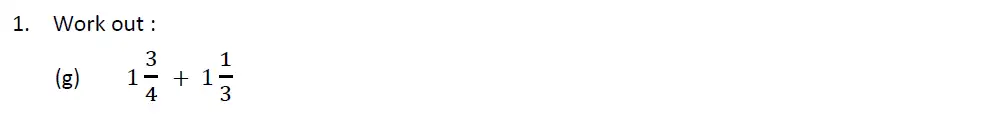 Question 1(g) - Oundle School - 13 Plus Maths Academic Scholarship Preliminary 2020