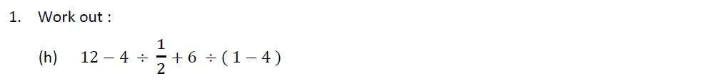 Question 1(h) - Oundle School - 13 Plus Maths Academic Scholarship Preliminary 2020