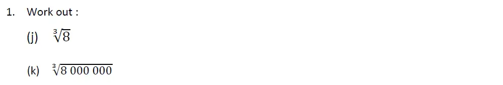 Question 1(j,k) - Oundle School - 13 Plus Maths Academic Scholarship Preliminary 2020