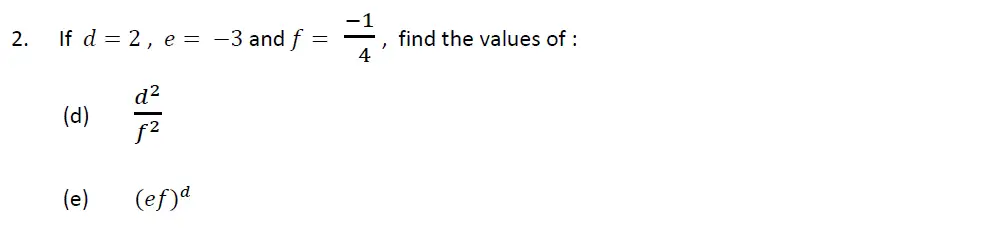 Question 2(d,e) - Oundle School - 13 Plus Maths Academic Scholarship Preliminary 2020