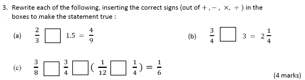 Question 3(a,b,c) - Oundle School - 13 Plus Maths Academic Scholarship Preliminary 2020