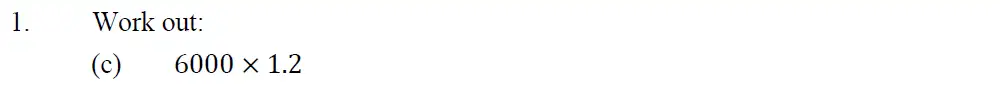 Question 1(c) - Oundle School – 13 Plus Maths Entrance Exam 2013